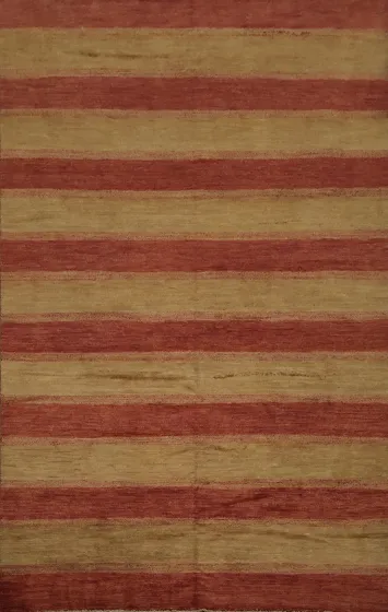 Striped Gabbeh Kashkoli Oriental Area Rug 6x9