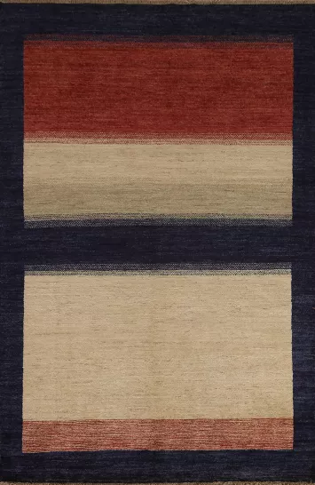 Contemporary Gabbeh Kashkoli Oriental Area Rug 5x7