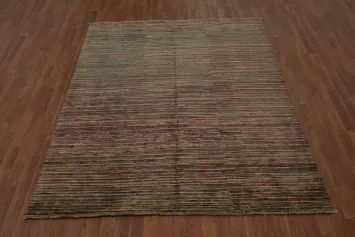 Striped Gabbeh Kashkoli Oriental Area Rug 6x8