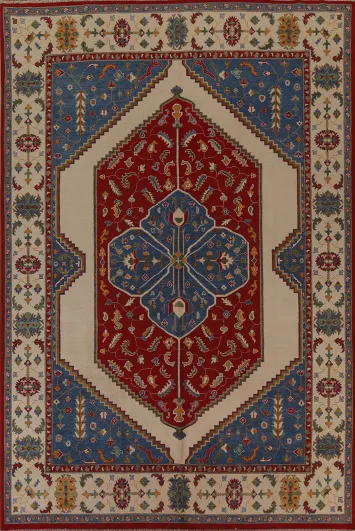Vegetable Dye Kazak Oriental Area Rug 9x12