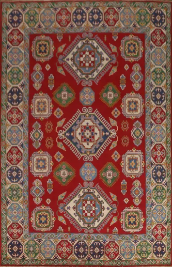 Vegetable Dye Kazak Oriental Area Rug 9x12