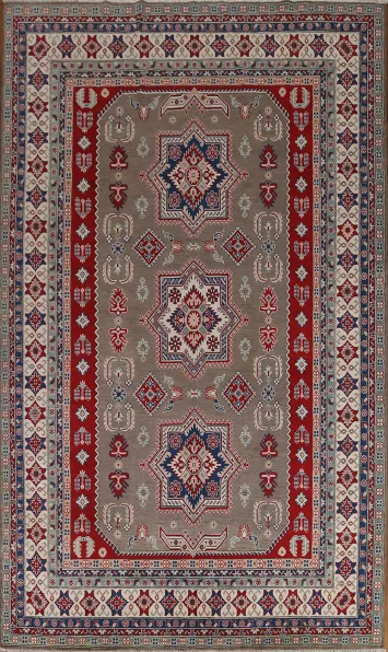 Geometric Kazak Vegetable Dye Area Rug 8x12