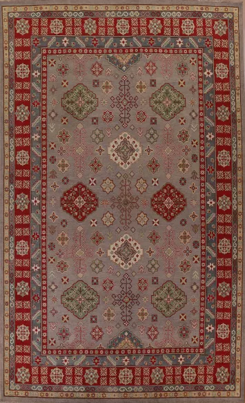 Geometric Kazak Vegetable Dye Large Area Rug 10x14