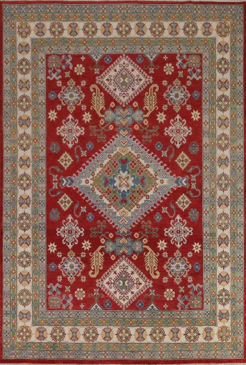 Geometric Red Kazak Pakistan Area Rug 8x10