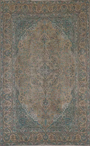 Distressed Tabriz Persian Area Rug 6x9