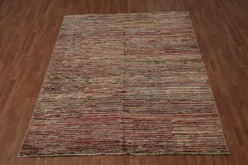 Sophisticated Multi-Tonal Gabbeh Kashkoli Area Rug 6x8