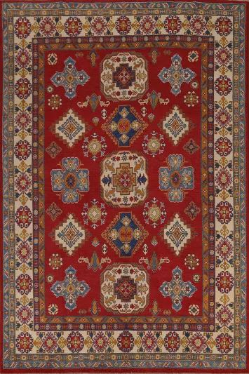 Red Wool Kazak Oriental Area Rug 8x10