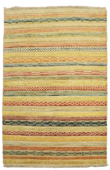 Gabbeh Kashkoli Striped Rug 3x5