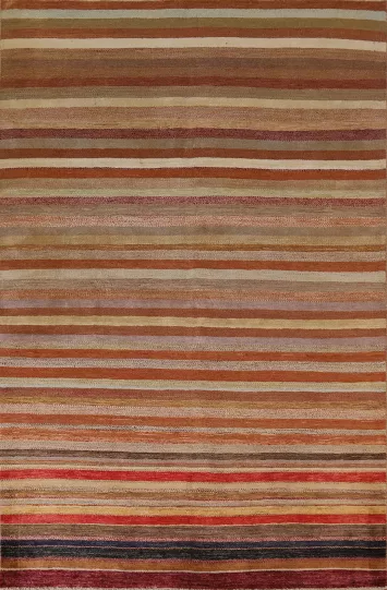 Wool Gabbeh Kashkoli Oriental Area Rug 6x8