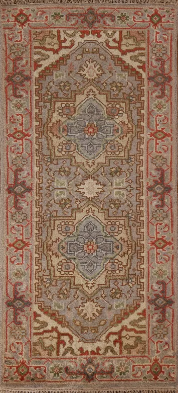 Gray Wool Heriz Serapi Area Rug 3x6