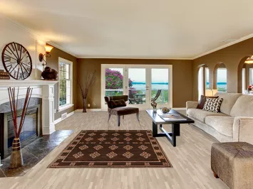 Geometric Moroccan Brown Area Rug 5x8