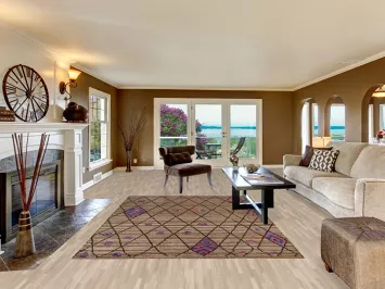 Trellis Wool Moroccan Area Rug 6x9