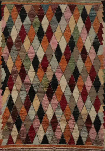 Bring Home Eye-Catching Multicolor Trellis Moroccan Area Rug 8x10