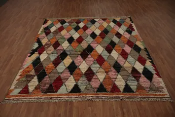 Bring Home Eye-Catching Multicolor Trellis Moroccan Area Rug 8x10