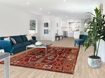 Red Moroccan Oriental Area Rug 7x10