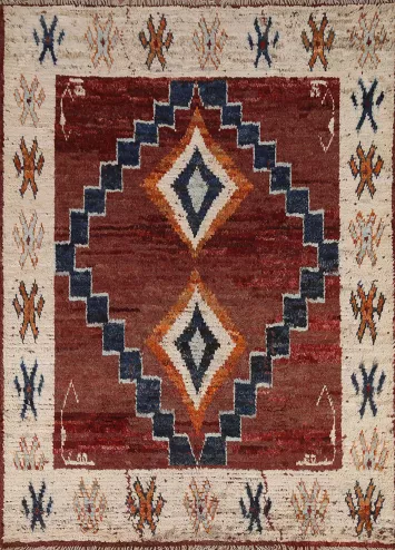 Tribal Moroccan Oriental Area Rug 5x6