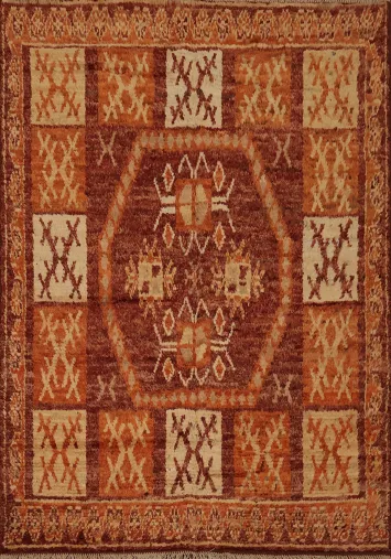 Artisan Crafted Moroccan Area Rug 5x7 in Warm Tones Home Decor