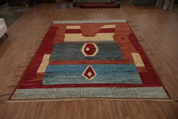 Vibrant Moroccan Large Rug 10x14 with Warm Earth Tones and Artistic Flair