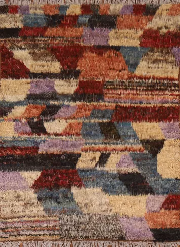 Geometric Moroccan Berber Area Rug 5x6