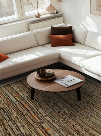 Hand-Knotted Wool Moroccan Area Rug 7x10