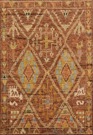 Tribal Moroccan Oriental Area Rug 7x10