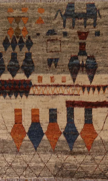 Tribal Moroccan Berber Wool Area Rug 8x10