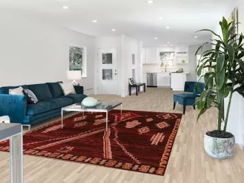 Geometric Wool Moroccan Oriental Area Rug 7x10