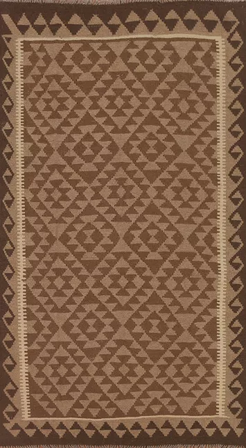 Geometric Wool Kilim Oriental Area Rug 5x8