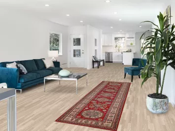 Red Wool Kazak Geometric Runner Rug 3x9