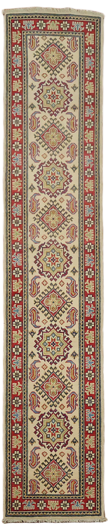 Intricate Geometric Patterns in a Luxurious Runner Rug 2x10