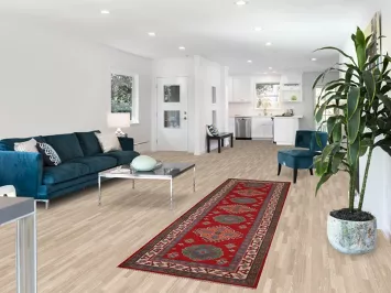 Geometric Kazak Red Runner Rug 3x10