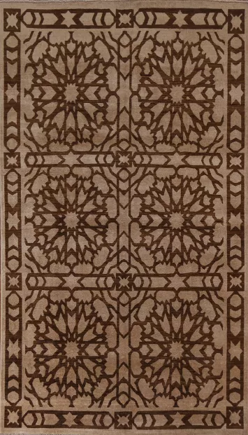 Brown Gabbeh Kashkoli Wool Area Rug 7x10