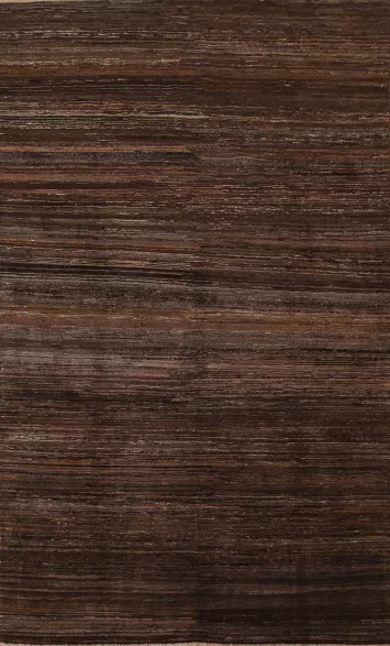 Dark Brown Gabbeh Kashkoli Wool Area Rug 7x10