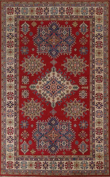 Geometric Kazak Oriental Area Rug 7x10