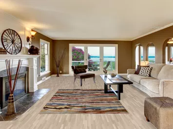 Nature Print Gabbeh Kashkoli Wool Area Rug 6x8