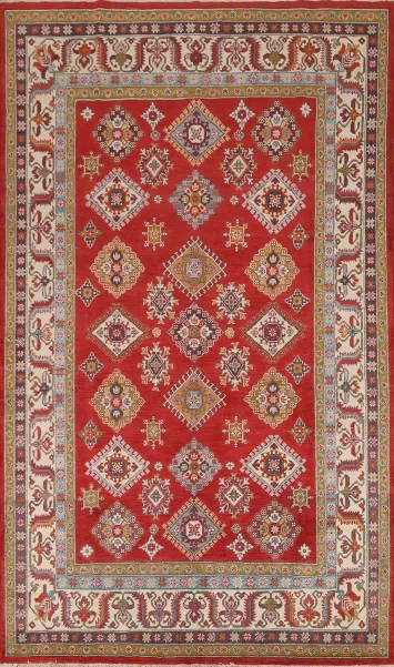 Geometric Kazak Oriental Area Rug 7x10