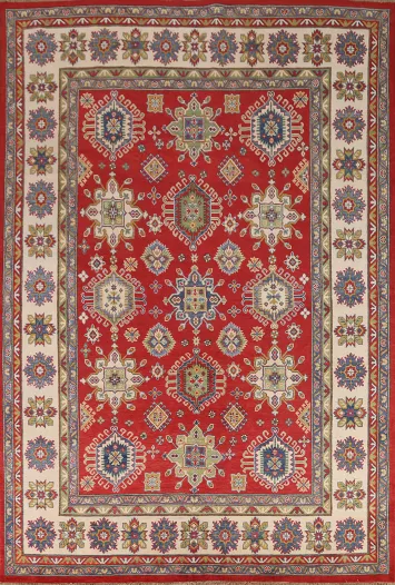 Geometric Kazak Oriental Area Rug 8x10