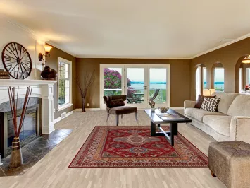 Geometric Red Kazak Oriental Area Rug 7x10