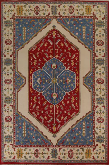 Geometric Kazak Oriental Area Rug 9x12
