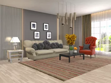 Striped Gabbeh Kashkoli Oriental Area Rug 7x10