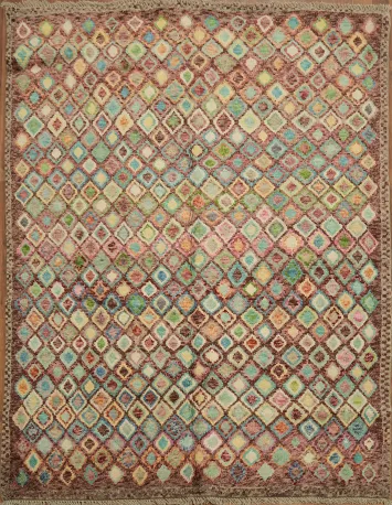 All-Over Gabbeh Kashkoli Oriental Area Rug 5x6