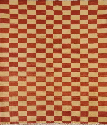 Checkered Gabbeh Kashkoli Oriental Area Rug 3x4