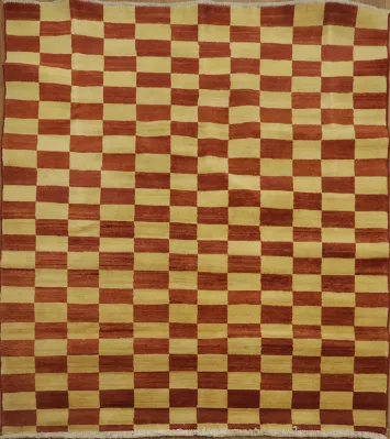 Checkered Gabbeh Kashkoli Oriental Area Rug 3x4