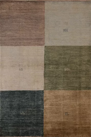 Handmade Gabbeh Kashkoli Modern Area Rug 4x6