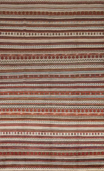 Striped Gabbeh Oriental Area Rug 7x10