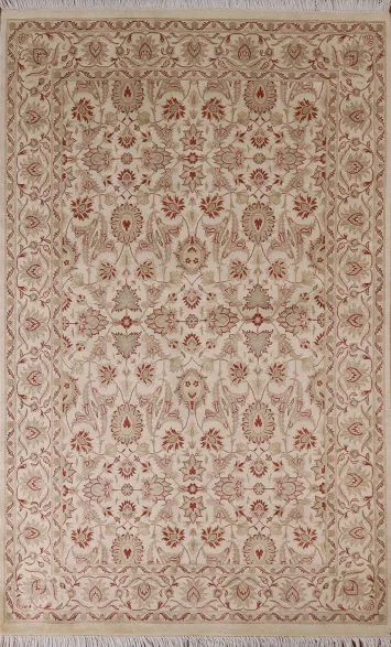 All-Over Floral Ziegler Vegetable Dye Area Rug 4x6