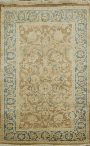 Vegetable Dye Oushak Turkish Area Rug 3x5