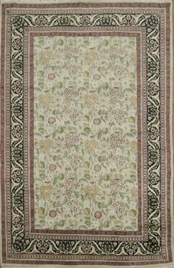 Vegetable Dye Ziegler Floral Area Rug 4x6