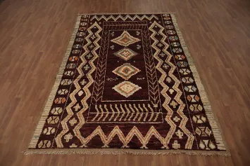 Exquisite Moroccan Area Rug 7x10 with Intricate Geometric Patterns