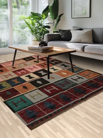 Colorful Geometric Moroccan Area Rug 7x10 for a Vibrant Living Room